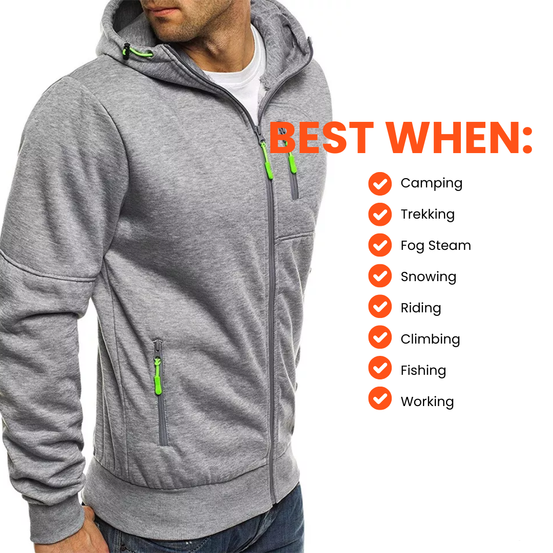Hoodie met rits voor buitenactiviteiten – Warm, comfortabel en veelzijdig