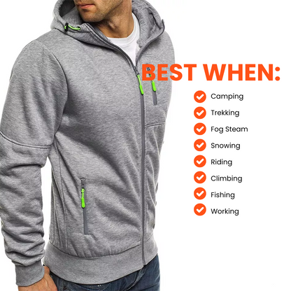 Hoodie met rits voor buitenactiviteiten – Warm, comfortabel en veelzijdig