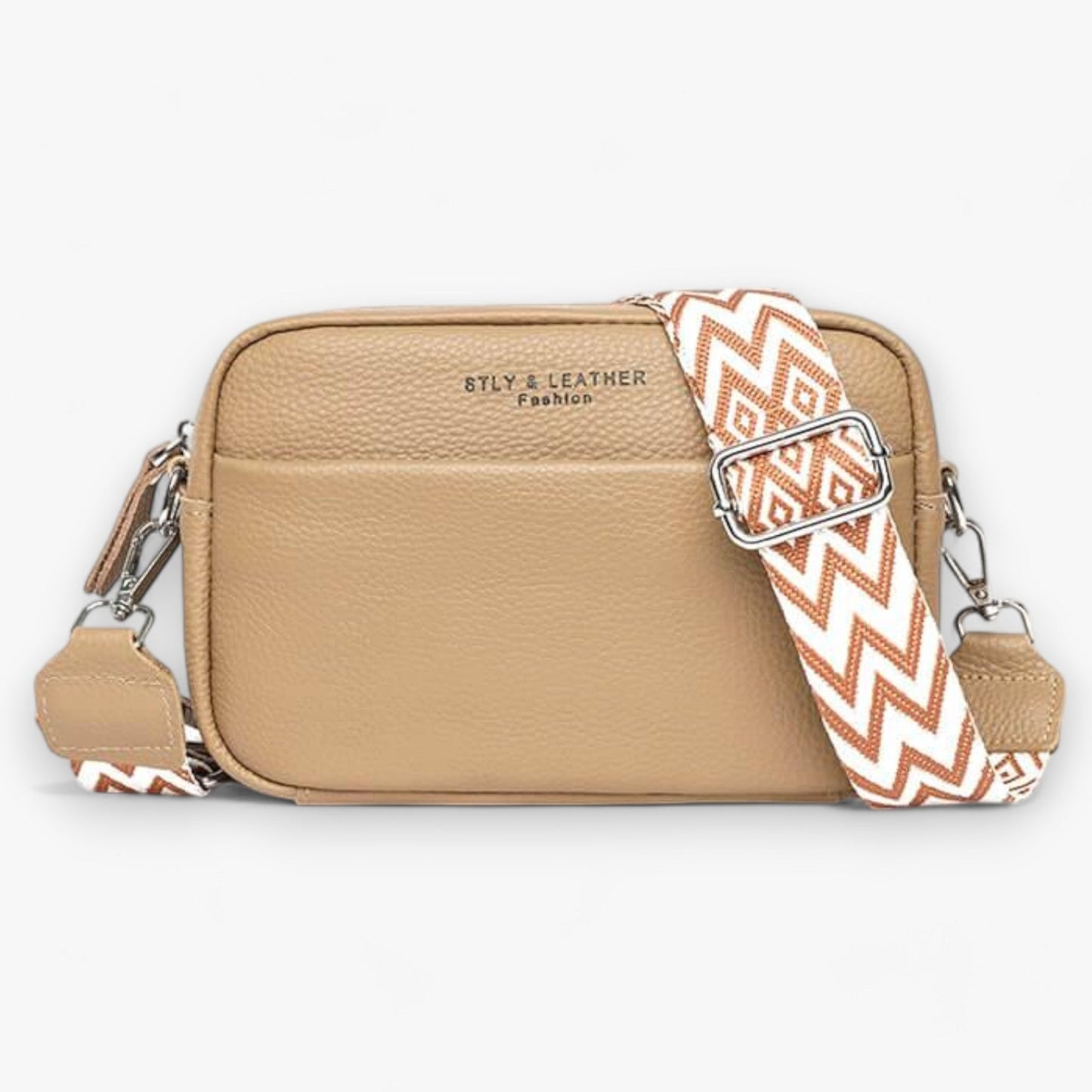 Elegante leren crossbodytas voor vrouwen met compact ontwerp