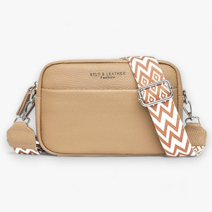 Elegante leren crossbodytas voor vrouwen met compact ontwerp