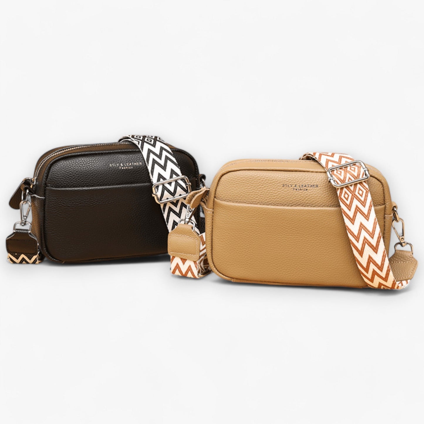 Elegante leren crossbodytas voor vrouwen met compact ontwerp