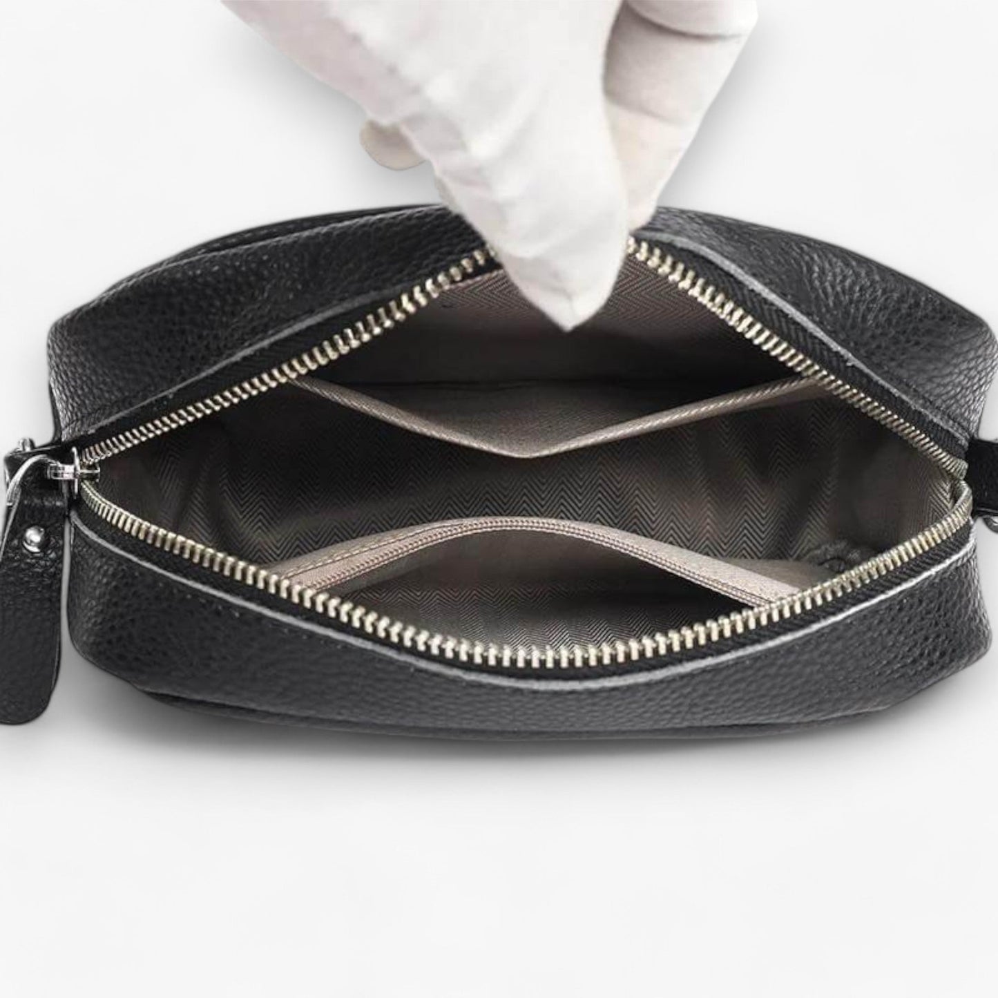 Elegante leren crossbodytas voor vrouwen met compact ontwerp