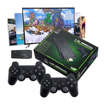 PixelDrive retro spelconsole met 2 draadloze controllers 64GB